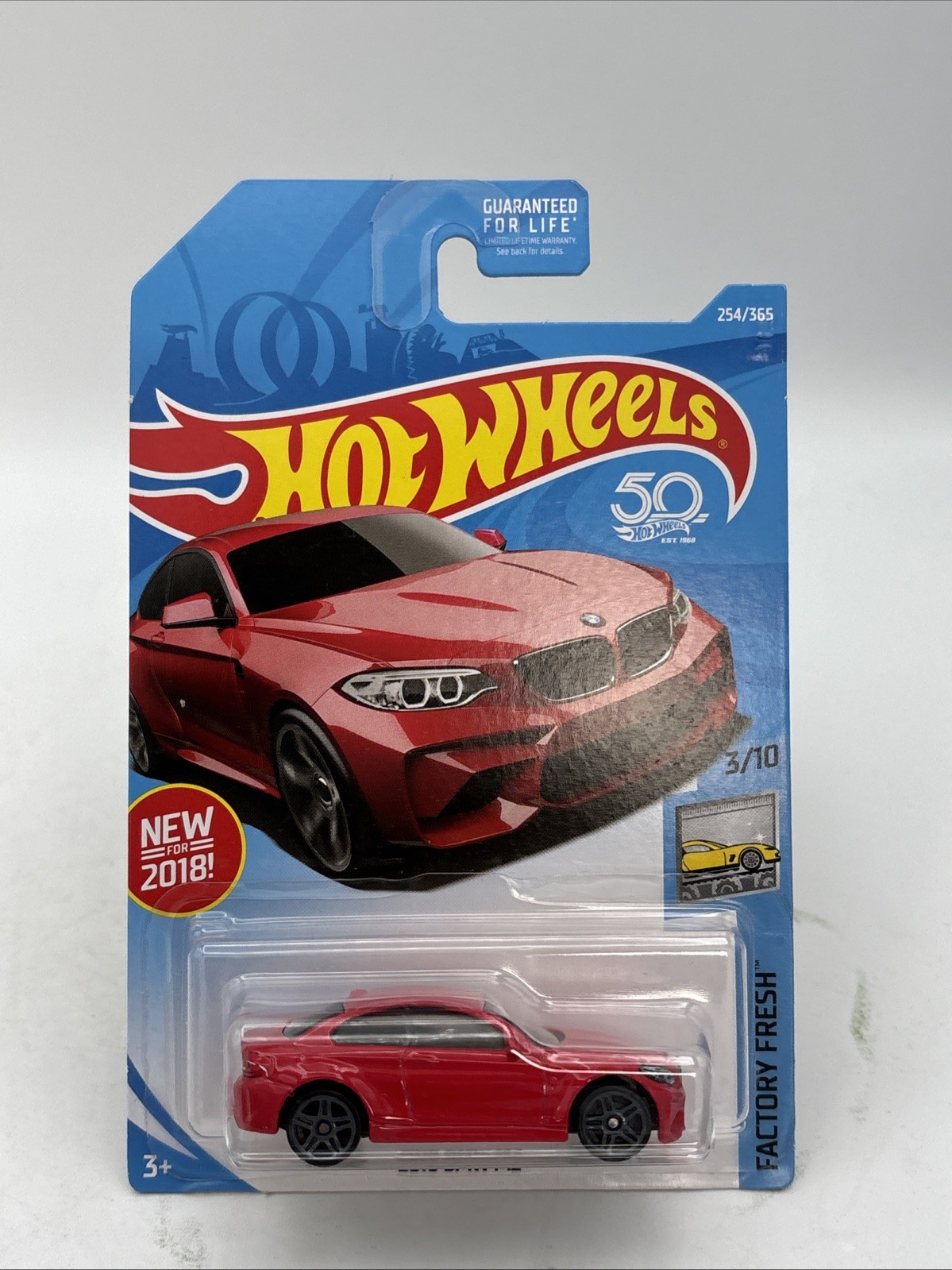 2018 HOT WHEELS FACTORY FRESH 2016 BMW M2 #3/10 COLLECTOR NO. 254/365