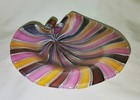 Murano ~ Cenedese A Canne ~ Italian Art Glass ~ Shell Dish / Bowl ~ 6" Across