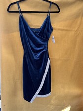 Glam On The Scene Velvet Rhinestone Mini Dress Medium Women's