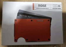 New The Ridge Slim RFID Blocking Wallet W/ Cash Strap - Basecamp Orange