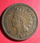 1909 US Indian Head Cent! Choice VF Details! Last Year Issue! Lower Mintage