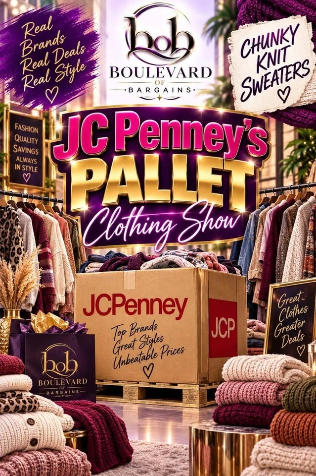 $1 Starts 🚨 JCP Clothing Pallet 🚨 Chunky Sweaters