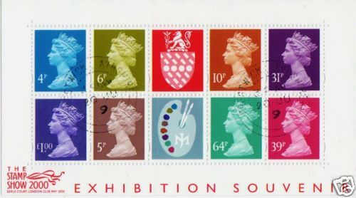 GREAT BRITAIN 2000 MATTHEWS PALETTE MINIATURE SHEET FINE USED - Bild 1 von 1