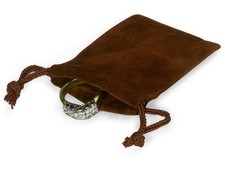 100 BROWN 2x2 Jewelry Pouches Velour Velvet Gift Bags