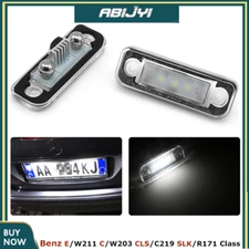 Pair License Plate Lights Replacement Lamps for Benz W211 W219 R171 W203