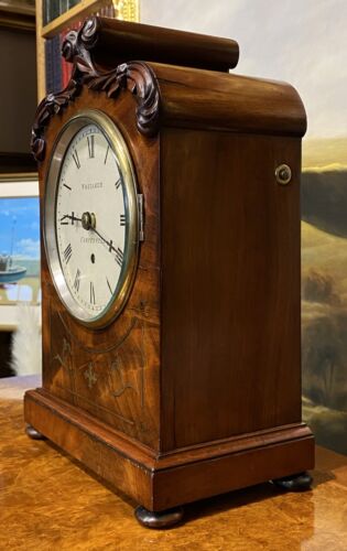 RARE Whitaker Of Camberwell London REGENCY BRASS-BOUND 8-DAY FUSEE BRACKET CLOCK - Picture 4 of 23