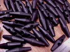 100 Black Wood Sweater Toggle Buttons for $30 FREE USA SHIPPING!