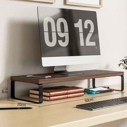 Desktop Computer Monitor Stand Desktop PC Laptop Screen Elevated Riser Organizer - Picture 16 of 24