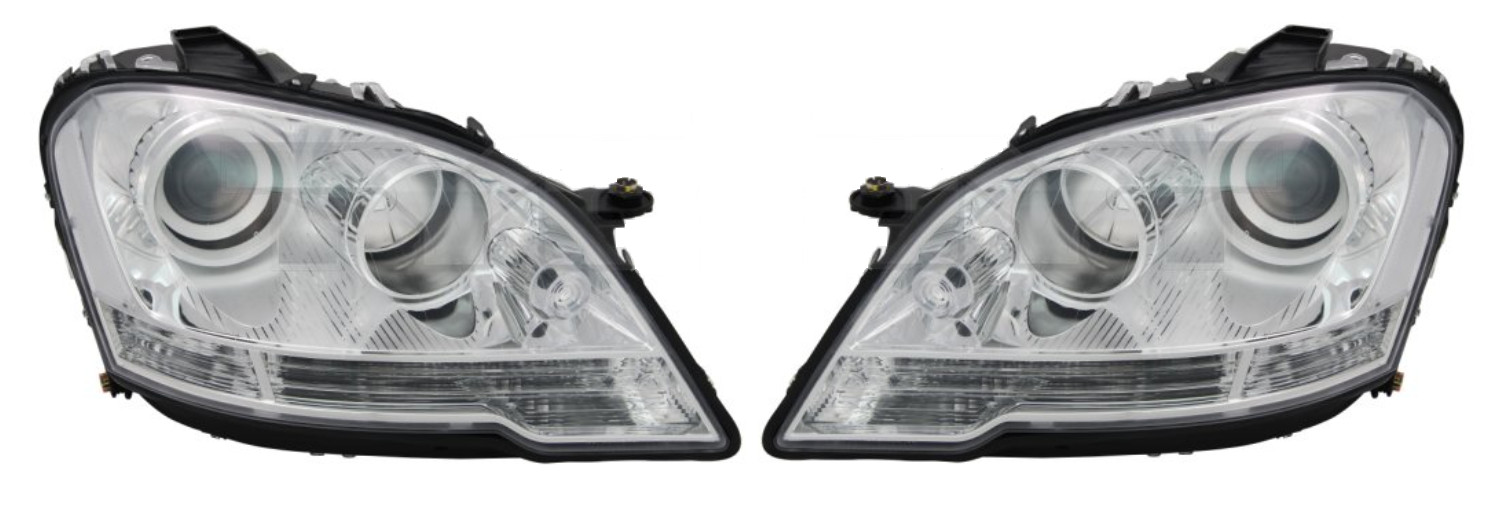 Optiques avant haut de gamme pour Mercedes ML W164 2005-2008 avec moteurs de réglage