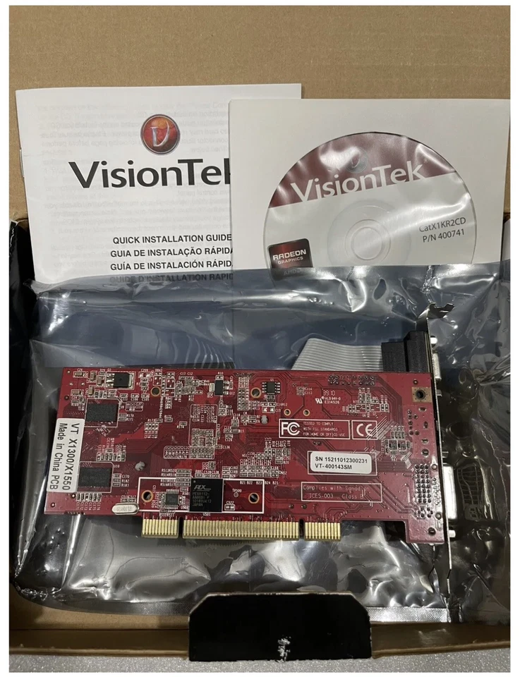 RARE NEW PCI SLOT Visiontek ATI X1550 256MB DDR2 VIDEO CARD 400143 VGA DVI - Image 3 of 3