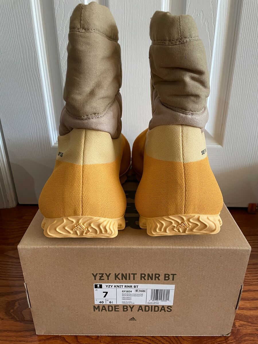 Adidas Yeezy Knit RNR BT Sulfur 8 Women Men 7 GY1824 Runner Adidas Yeezy Knit RNR BT Sulfur 8 Women Men 7 GY1824 Runner