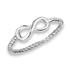 Sterling Silver Textured Infinity Ring