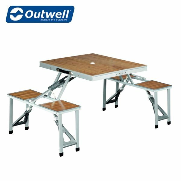 Outwell Dawson Picnic Table Bamboo - Camping Hiking Caravanning - 2026