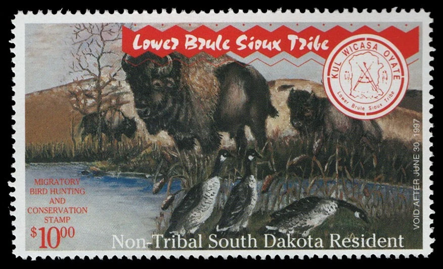 1996 Lower Brule Sioux Tribe - LB32-34 set of 3 waterfowl - Image 2 of 3
