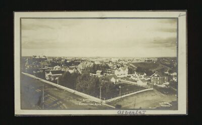 Birdseye view of Edmonton Alberta of a residential area of Edmont- Old Photo