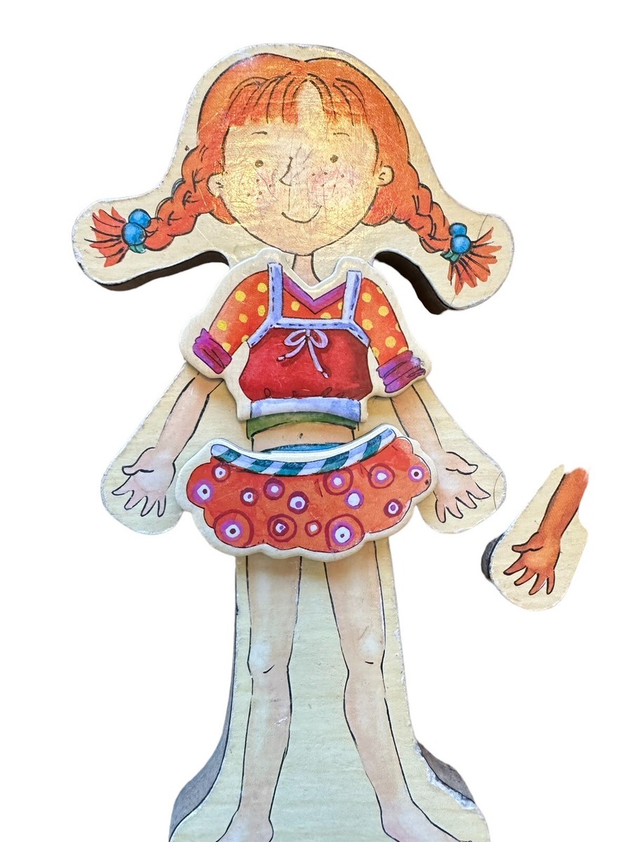 TS Shure Daisy Girls Wooden Magnetic Dress-up Dolls Ages 3