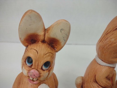 Vintage Moorcraft Bunny Rabbit Set England Figurine Easter Hand Painted Lot - Picture 9 of 12