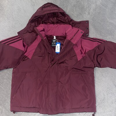 Adidas Burgund Daunenjacke Damen Größe 12 (M)