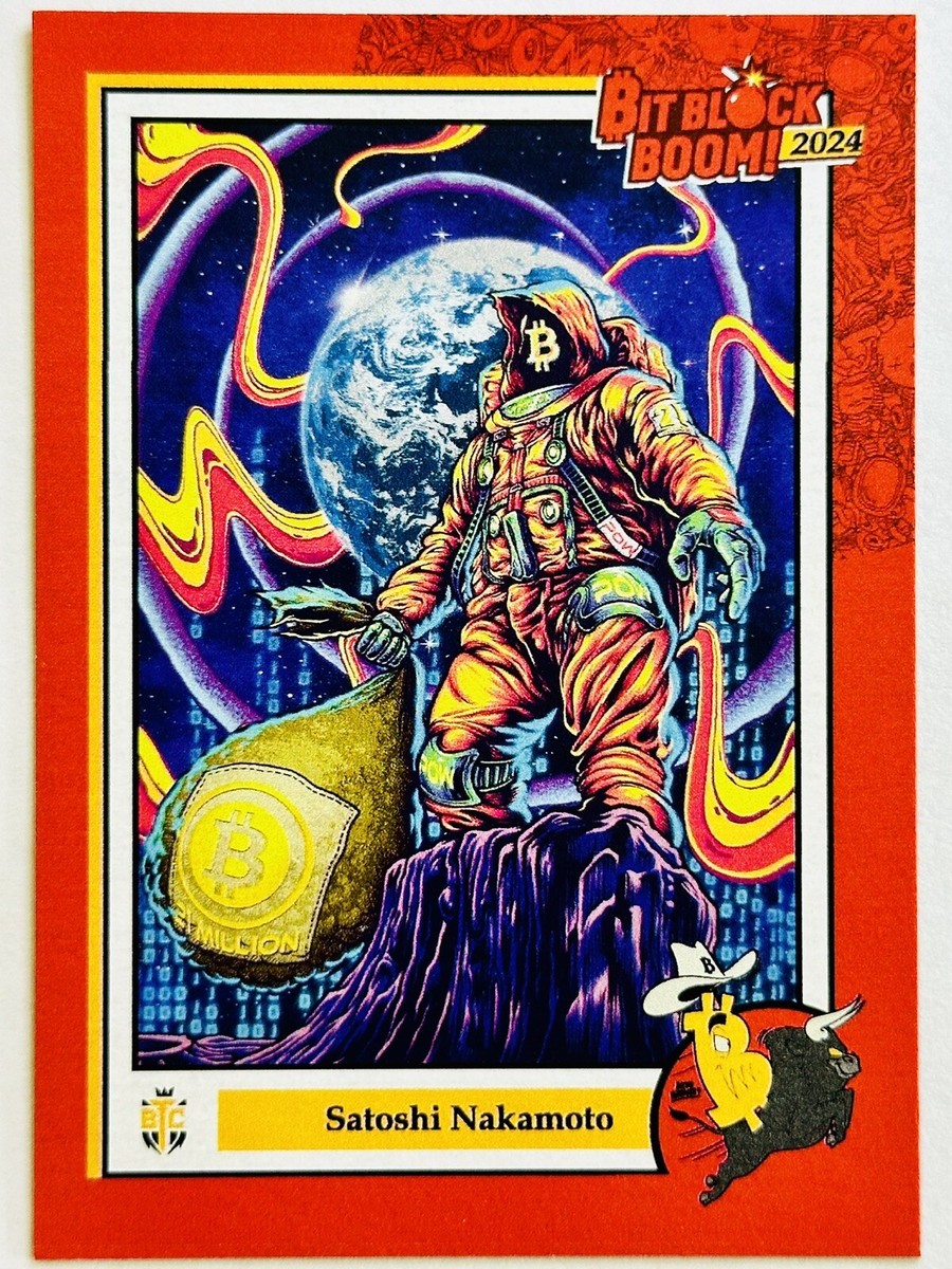 SATOSHI NAKAMOTO #28 Bitcoin Trading Cards BTCTC BITBLOCKBOOM BBB 2024 Ltd.  /424 | eBay