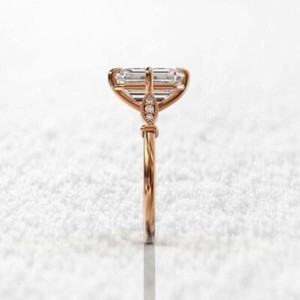Authentic 2.50Ct Lab Created Diamond Solitaire Engagement Ring 14K Rose Gold Plated