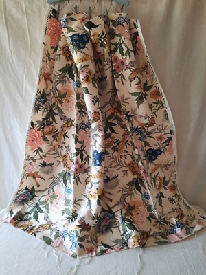 SELTENER, ATEMBERAUBENDER BALMORAL CROWSON STOFF SIEBDRUCK BAUMWOLLE LEINEN 139cm X 123cm