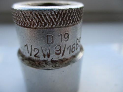 VINTAGE GEDORE 1/2 WHIT SOCKET 1/2" DRIVE VANADIUM MADE IN GERMANY D19 SERIES - Picture 4 of 14