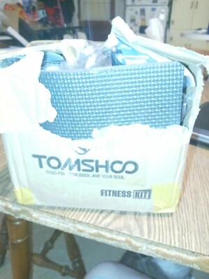 TOMSHOO 5-in-1 AB Wheel Roller Kit with Push-Up Bar, Knee Mat, Jump Rope  and Han