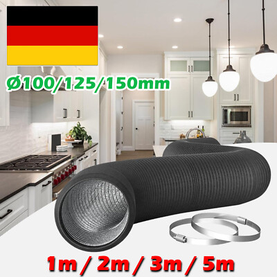 Abluftschlauch Flexschlauch PVC für Klimageräte Trockner Dunstabzugshaube 1m-5m