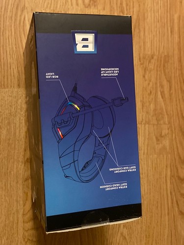 Bugha LED Gaming Headset w/ Boom Mic, 3.5mm Jack & PC Connector - Factory Sealed - Picture 5 of 8