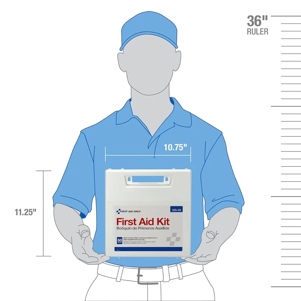 First Aid Kit 225-AN 50-Person OSHA-Compliant Emergency First and Only - Image 3 of 3