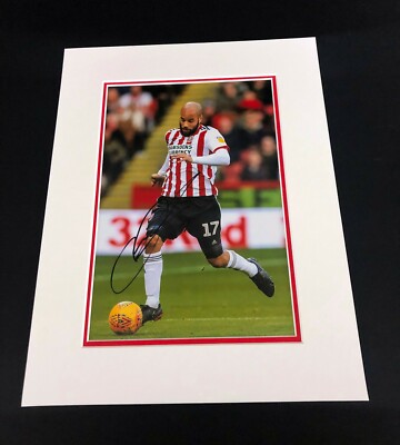 David McGoldrick SIGNIERTES Foto Reittier 16 x 12 Zoll Sheffield United FC SUFC + COA