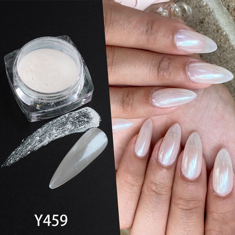 Wahrshei Chrom-Nagelpulver Mit Perlen-Effekt – Für Glazed Donut Nails, Schimmernd & Vielseitig