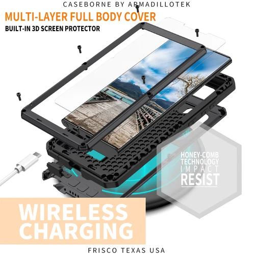 For Samsung Galaxy S25 Ultra /Edge Full Body Metal Case Stand Camera Lens Cover - Picture 5 of 52
