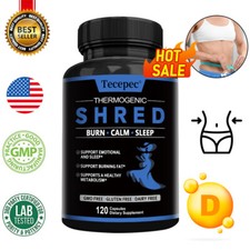 SHRED Fat Burner Powerful Thermogenic Weight Loss Relax Sleep Support NEW