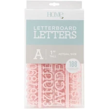 UNUSED Home by DCWV Letterboard 1" Light PINK LETTERS & CHARACTERS 188 Pcs.