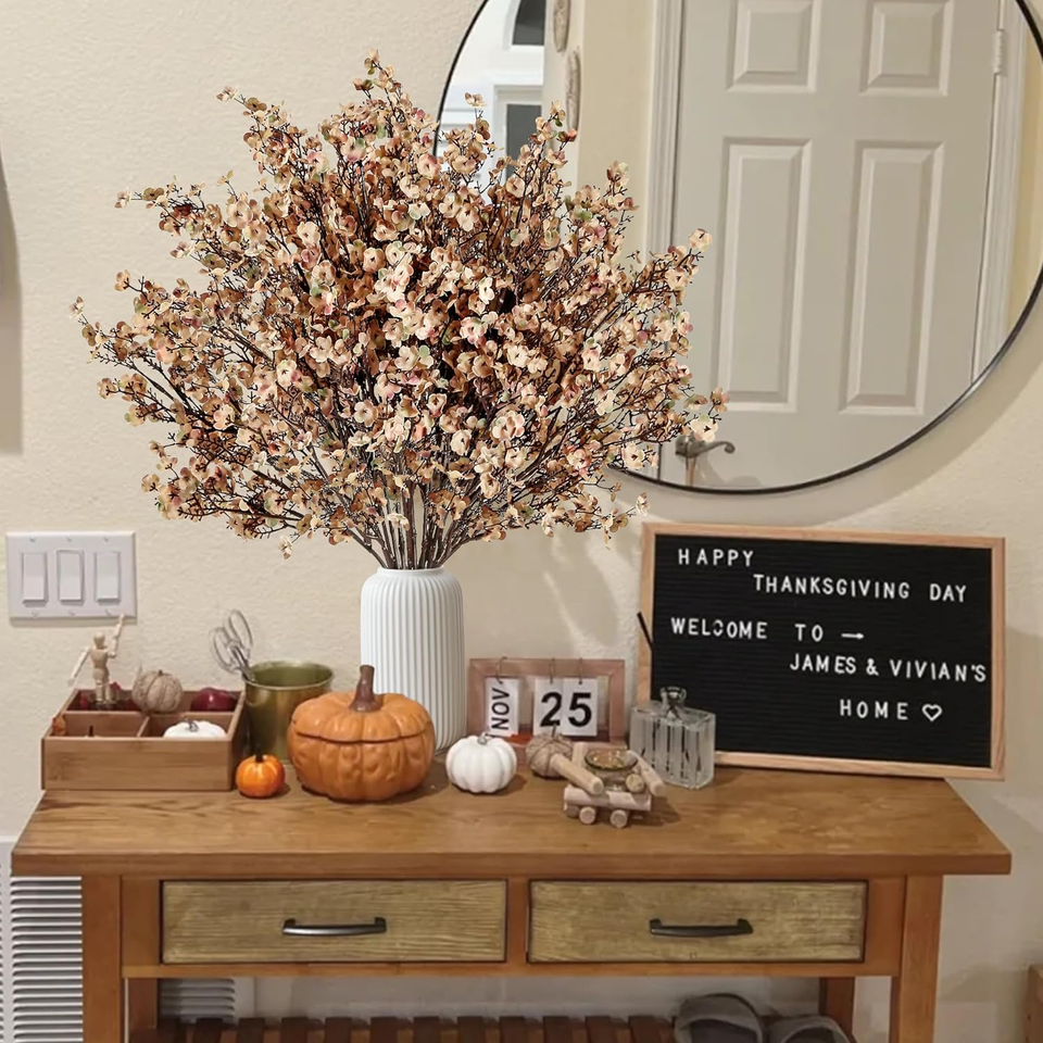 15 Pcs Babys Breath Artificial Flowers Gypsophila Bouquets Bulk Real