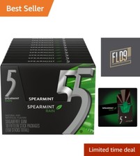 Spearmint Rain Sugar Free Chewing Gum Bulk, 15 Stick Box Pack of 10