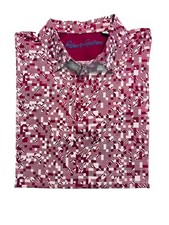 ROBERT GRAHAM Geometric Performance Polo Shirt Size Medium