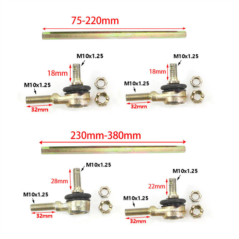 30cm M10 Ball Joiner Bolt Tie Rod For 50cc 70cc 110cc Quad Dirt Bike ...