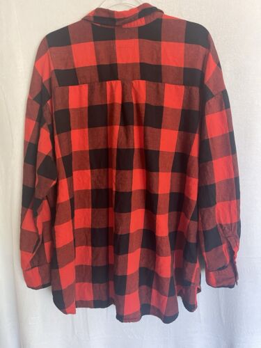Old Navy Hemd Damen XXL Flanell rot schwarz Büffel kariert kariert langarm - Bild 3 von 9