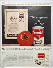 1963 Campbells Tomato Soup Vintage Print Ad Man Cave Poster Art Deco 60's
