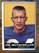  1961 Topps Football Card #5 Jim Mutscheller Baltimore Colts VG/EX
