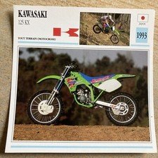 Kawasaki 125 KX Cross 1993 Carta Moto Collezione Atlas Giappone