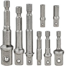 Stecknuss Adapter Set 8 tlg Steckschlüssel Nussadapter Bitaufnahme 1/2" 3/8" 1/4