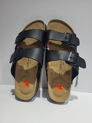 Porter and Ash Mens Classic Slide Buckle Sandals Black Size 10 NWT Porter and Ash Mens Classic Slide Buckle Sandals Black Size  main image 2