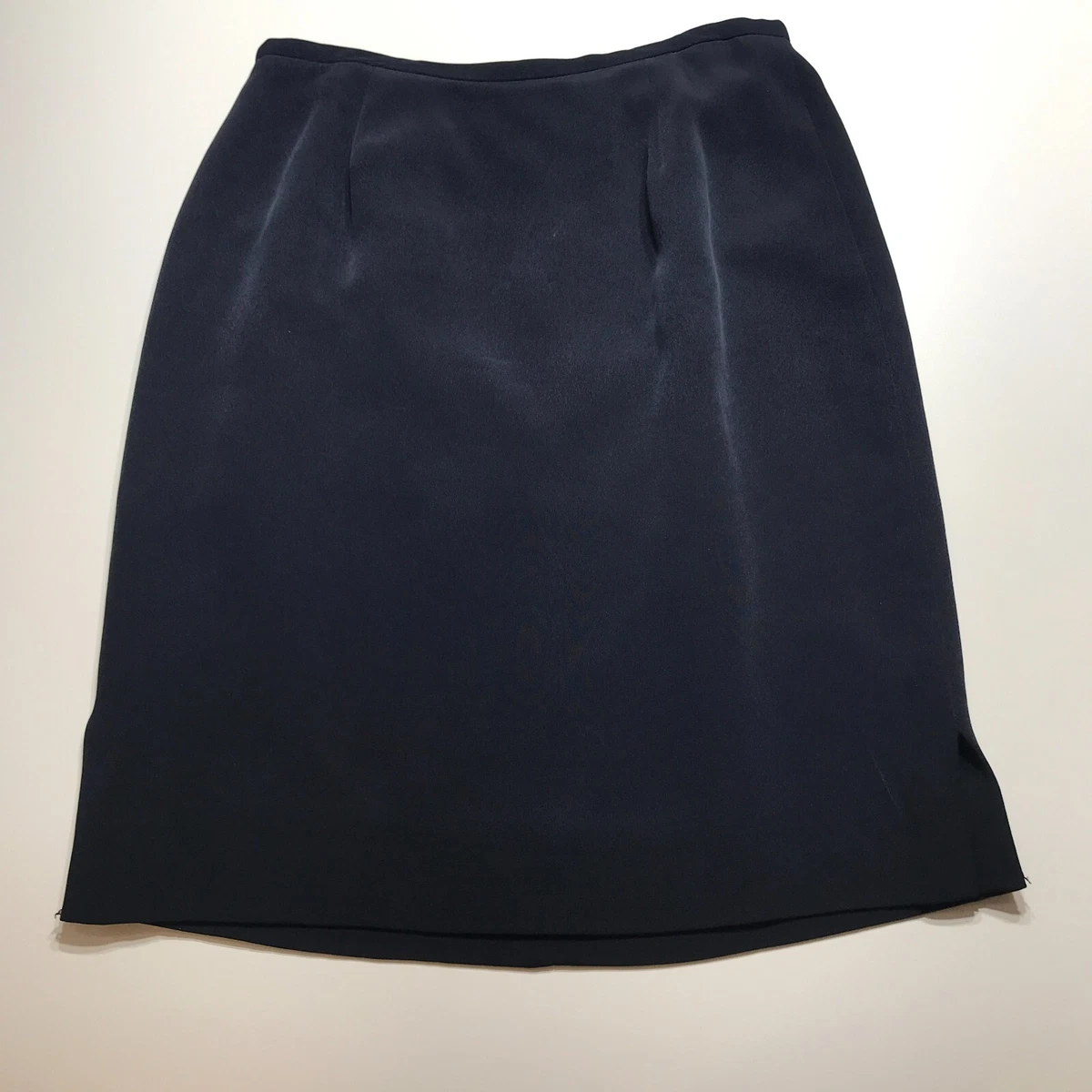 Jupe Longue Dana Buchman En Soie - Femme Taille 4 - Marron Et Or Motif Fleurs