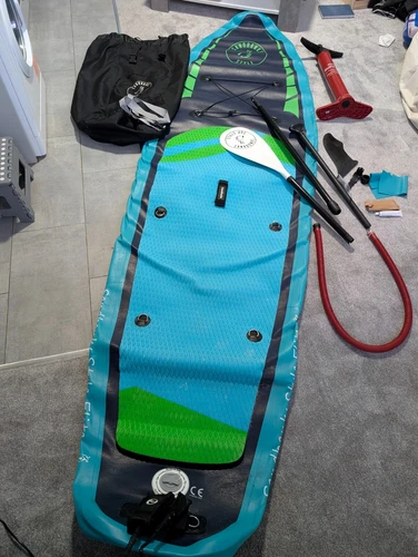 SANDBANKS SUP STYLE ELITE 10' 6'' INFLATABLE PADDLE BOARD iSUP BLUE + ALL GEAR