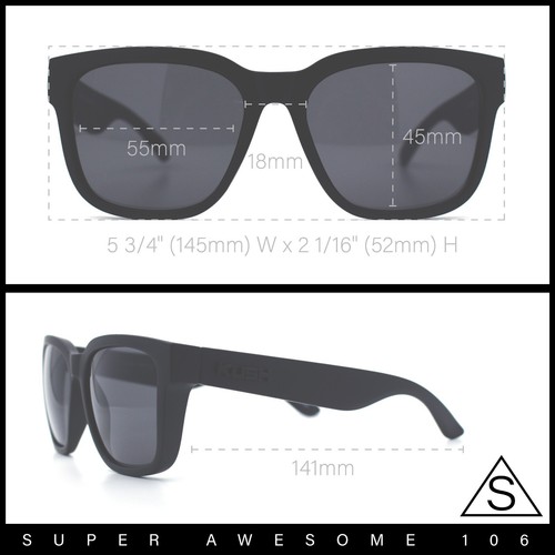 Gafas de sol Kush para hombre totalmente negras gángster borde de cuerno de gran tamaño Cholo - Imagen 2 de 14