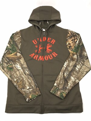 under armour men's camo full zip hoodie