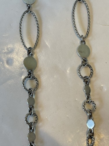 John Hardy Sterling Silver 925 Sautoir Dot Deco 34” Chain Station Necklace - Picture 3 of 13